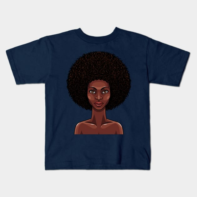 beauty african women Kids T-Shirt by irvanelist